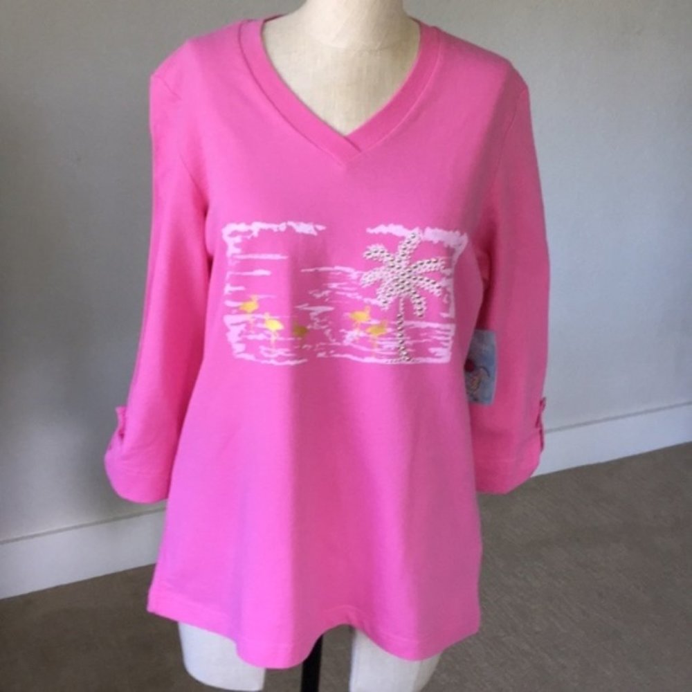 Sun Bay pink gold flamingo top - sunbay